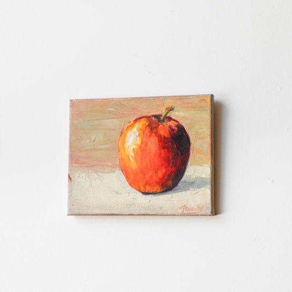 Oil painting "Red apple" 8"x10" - Picture 3 of 4
